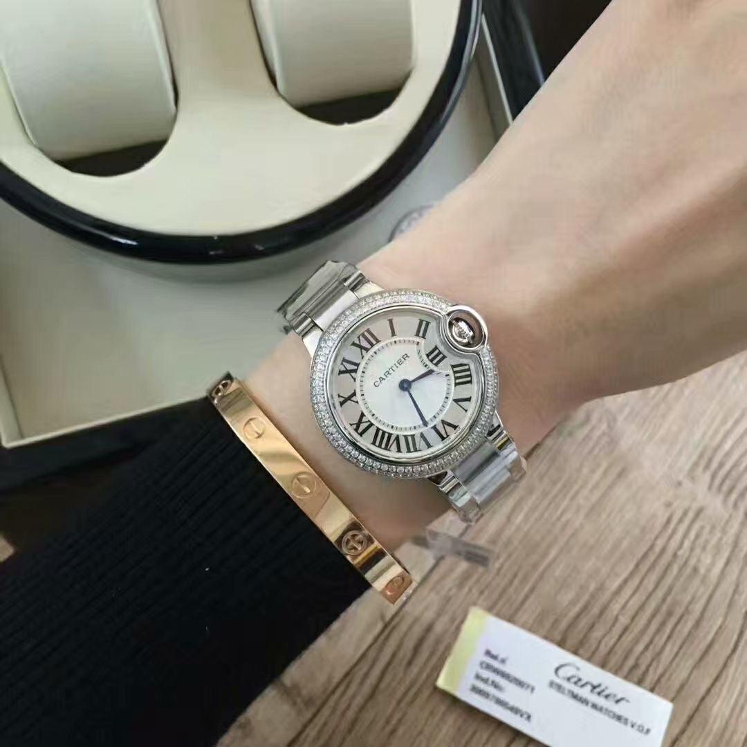 Montre cartier - ballon bleu Gris