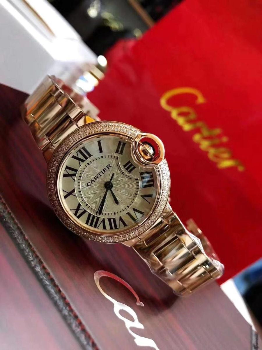 Montre Cartier - ballon bleu gold