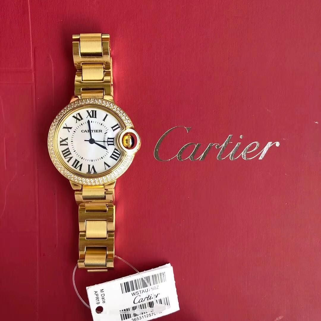 Montre Cartier - ballon bleu gold