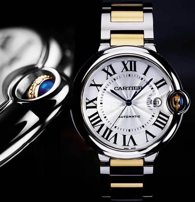 Montre Cartier - ballon bleu silver